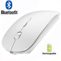 Bluetooth Mouse Wireless Mouse Mobile Mouse Optical Mouse Charging Mouse Applies for Notebook, PC, Laptop, Computer,Windows/Android Tablet (BT Mouse Bright White)