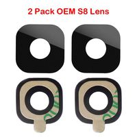 2 Pack Samsung Original OEM Back Rear Camera Glass Lens for for Samsung Galaxy S8 G950 / S8+ Plus G955 + Adhesive Tape