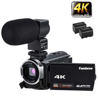 Video Camera 4K Camcorder FamBrow Ultra HD Digital WiFi Camera 48MP 3.0 Inch IPS Touch Screen 16X Digital Zoom Recorder IR Night Vision for Youtuber Vlogger Beginner,2 Batteries