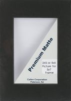 Callen BBC57-57955 Photo Mat Single Hand-Cut with Bevel Edge, 5 by 7-Inch, Ivory/Black Core