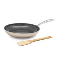 GreenPan CC001914-001 Lima Bronze 10'' Ceramic Non-Stick Open Frypan with Bonus Bamboo Turner