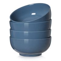 DOWAN 22 Ounces Porcelain Soup Bowls, Cereal Bowls, 4 Packs, Airy Blue