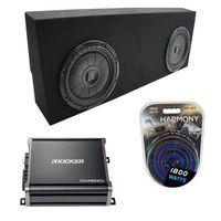 Compatible with 07-13 Toyota Tundra Crew Max Kicker CompVT CVT12 Dual 12" Custom Sub Box CXA600.1 (Renewed)