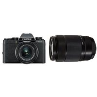 Fujifilm X-T100 Mirrorless Digital Camera w/XC15-45mmF3.5-5.6 OIS PZ Lens - Black + Fujinon XC50-230mmF4.5-6.7 OIS II Black