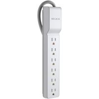 Belkin 6-Outlet Commercial Power Strip Surge Protector with 2.5-Foot Power Cord, 555 Joules (BE106000-2.5) (Renewed)