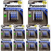 40pc Panasonic AAA Batteries Super Heavy Duty Power Carbon Zinc Triple A Battery 1.5v