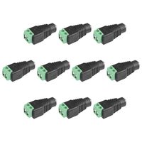uxcell DC Female Connector 5.5x2.1mm Power Jack Adapter 10Pcs for Led Strip CCTV Security Camera Cable Wire Ends