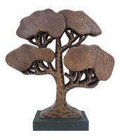 Decozen Handmade Wooden Tree of Life Décor A Symbol of Growth and Strength on Base Decorative Accents for Home Decor Living Rooms and Bedrooms 4 x 12 x 12 inches