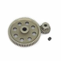 Hobbypark 11184 Steel Metal Spur Diff Differential Main Gear 64T & 11181 Motor Gear 21T RC Replacement Parts for Redcat Volcano EPX HSP 1/10 Monster Truck Brontosaurus 94111