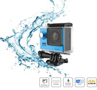 i-TecoSky WiFi Ultra HD 4K Sports Action Camera Cam Camcorder DVR DV Video 170D Wide Angle 2.0 LCD 30M Waterproof Outdoor Mini Helmet Action Video Camera Diving Recorder (blue)