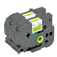 Label Orison Compatible P Touch Label Tape 2Pack TZC51 TZe Black on Fluorescent Yellow Cartridge Label Orison Self Adhesive 1'' Cassette Refills 0.94 Inch x 26.2Feet(24mm x8m)