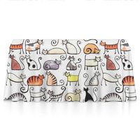 GLORY ART Waterproof Tablecloth,Cartoon Cute Short Pussy Cat,Large Dust-Proof Vinyl Table Cloth Cover, Great for Dinner,Wedding,Patio,Parties,Holiday Dinner,Buffet Table& More(60"x90")