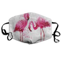 Face Mask Watercolor Pink Flamingo (2) Stylish Cycling Half Face Earloop Nose Mask for Boys