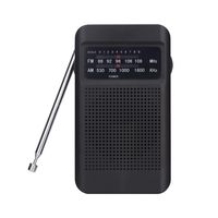 Qing Portable FM Radio with Built in Earphone Jack Compact Transistor Radio Battery Operated Radio with High Reception (2019