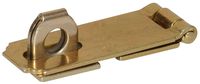 Hillman Hardware Essentials 851402 Fixed Staple Safety Hasp Zinc and Yellow Dichromate 3"