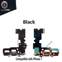 KAKUSIGA Compatible with iPhone 7 Charging Port Dock Connector Flex Cable + Microphone + Headphone Audio Jack Replacement for 7 4.7" (Black)