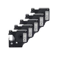 5-Pack Replace DYMO D1 Label Tape 45013 S0720530 Black on White 12mm x 7m, D1 45013 Labeling Dymo Refills for DYMO LabelManager 160 280 PnP 360D Labelwriter 450 Duo 1/2 Inch x 23 Feet