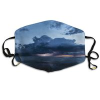 YUIOP Clouds Storm Lightning Printed Mask Neutral Mask for Men and Women Polyester Dust-Proof Breathable Mask