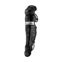 EASTON ELITE X Baseball Catchers Leg Guards | Youth | Black | 2020 | Vented Shell For Ultimate Protection & Breathability | Reinforced Knee + Thigh Straps Provides Ultimate Fit + Mobility