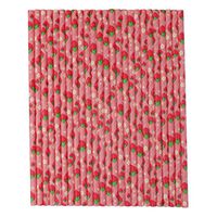 MonkeyJack Pieces of 25 Fruit Biodegradable Paper Drinking Straws Wedding Birthday Party Supplier - Strawberry