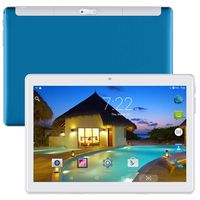 10 inch Tablet PC Quad Core Unlocked Dual SIM 3G Android Phablet 10.1" IPS 2.5D Screen 32GB Built-in WiFi GPS (Blue)