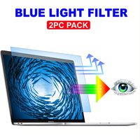 2PC Pack Blue Light Blocking Screen Protector for MacBook Pro 13 inch with or Without Touch Bar 2016-2019 Model A1706 A1708 A1989