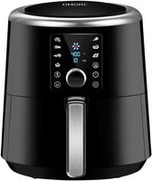 OMORC Air Fryer, 6 Quart, 1800W Fast Large Hot Air Fryers & Oilless Cooker w/Presets, LED Touchscreen(for Wet Finger)/Roast/Bake/Keep Warm, Suitable for Dishwasher, Nonstick