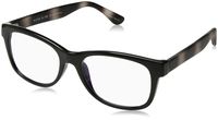 BluVue Unisex BL 1002 Slated Rectangular Blue Light Blocking Computer Tablet Smartphone Screen Reading Glasses, Black Frame, Diopter 1.5