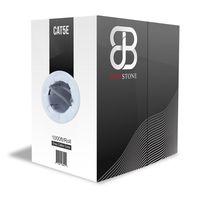 Dripstone 1000ft CAT5e 4/UTP Ethernet LAN Cable 24AWG Network Wire (Gray)