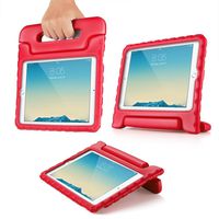 TNP iPad Mini Case - Kids Shock Proof Soft Light Weight Childproof Impact Drop Resistant Protective Stand Cover Case with Handle for iPad Mini 3 & iPad Mini 2 (Red)