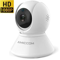 WiFi Camera, 1080P Security Camera System Wireless 2.4Ghz Home PTZ Pan/Tilt/Zoom Cam with 2 Way Audio Night Vision, Auto-Cruise, Motion Tracker, Activity Alert, Pet Camera iOS/Android/Windows