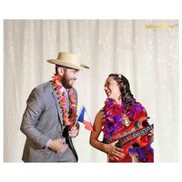 8FTx8FT Sequin Backdrop Curtain White Shimmer Sequin Fabri Photography Backdrop Elegant Backdrops 8x8~1116E