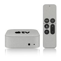 iCarbons Brushed Aluminum Skin for Apple TV 4th Gen. / Remote Skin Included 4th Generation