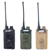 LIVIQILY 1000D Nylon Outdoor Tactical Pouch Sports Pendant Military Molle Radio Walkie Talkie Holder Bag Hunting Magazine Pouches Pocket (Black)