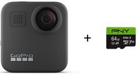 GoPro MAX - Waterproof 360 + Traditional Camera + PNY Elite-X 64GB U3 microSDHC Card (Bundle)