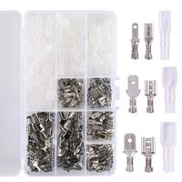 ManYee 315pcs 2.8/4.8/6.3mm Male Female Spade Connectors for Car Audio Speaker Wire Crimp Terminals Spade Electrical Connector Kit with Insulating Sleeve Quick Wire Splice Terminal