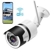 CPVAN 1080P Outdoor Security Camera, WiFi Outdoor Security Camera WiFi Bullet Camera, Wireless IP Camera System with 85ft Night Vision, Motion Security Camera, Ideal for Home Office Store