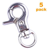 pranovo 5 Pack Metal Hook Belt Clip Door Lock for Pet Birds Cage, Prevent Claw Trigger Open