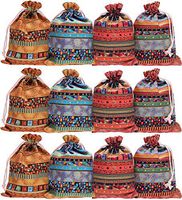 IBLUE Drawstring Gift Bags Ethnic Style Jewelry Coin Pouches Egyptian Candy Party Wedding Sachet Purse P003 (Mixed Color, 5"×7")