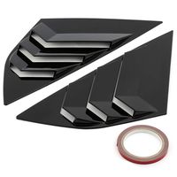 Festnight Rear Window Louvers, Car Rear Window Blinds Side Tuyere Louvers Vent for Ford Focus ST RS MK3 Hatchback Carbon Fiber Style