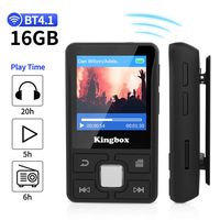 MP3 Player, MP3 Player with Bluetooth 16GB, Clip MP3 Player Portable Lossless Sound with FM Radio Voice Recorder E-Book, Support up to 128GB