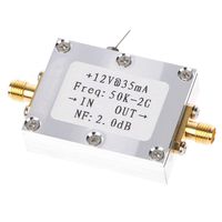 Qisuw RF Amplifier Signal Receiver 50K-2GHZ Low Noise Amplifier RF Amplifier Broadband Low Noise Amplifier LNA Gain 31DB Gain