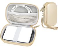 CaseSack Travel Pouch Case with Zipper for Polaroid ZIP Mobile Printer and HP Sprocket, Gold