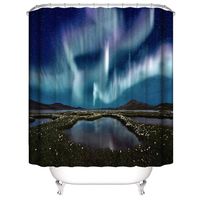 Topgee 2019 Bathroom Shower Curtain with Hooks Decor Shower Buttonholes Waterproof Bathroom with Hooks, Keep Room Dry