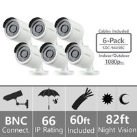 (Set of 6) Samsung SDC-9443BC 1080p HD Weatherproof Bullet Camera (Compatible with SDH-B74041 & SDH-B74081)