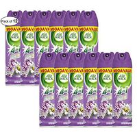 Air Wick MEGA-SIZE 4 in 1 Aerosol Air Freshener, 18 oz Aerosol, Lavender & Chamomile (Pack of 12)