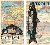 HomArt Large Decorative River Fish Matches