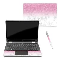 Mightyskins Skin Compatible with Pavilion X360 14" (2018) - Marble Glitz | Protective, Durable, and Unique Vinyl Decal Wrap Cover | Easy to Apply, Remove, and Change Styles | Made in The USA