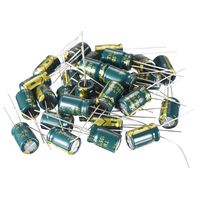 uxcell Aluminum Radial Electrolytic Capacitor Low ESR Green with 100UF 50V 105 Celsius Life 3000H 8 X 12 Mm High Ripple Current,Low Impedance 35pcs