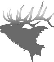 USCLIFESTYLE Hunting elk Head (Metallic Silver) (Set of 2) Premium Waterproof Vinyl Decal Stickers for Laptop MacBook Phone Tablet Helmet Car Window Bumper Mug Tuber Cup Door Wall Decoration